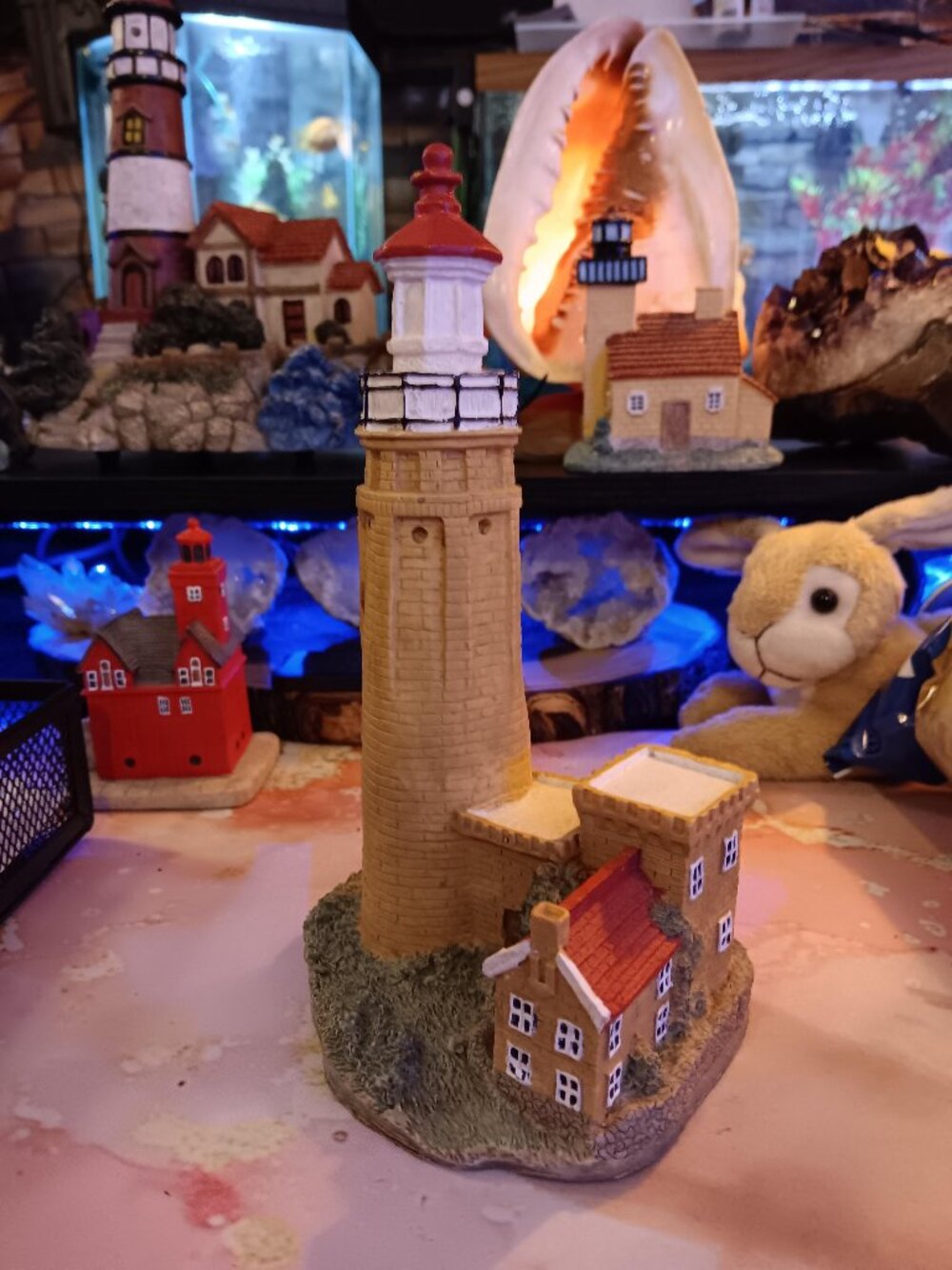 Scaasis Old Mackinac Michigan Lighthouse 8 inches 1996 MINT!! LQQK!!!RARE